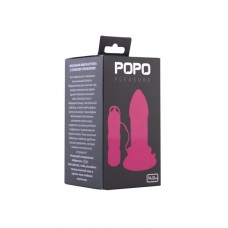 Анальный стимулятор с вибрацией на присоске PoPo Pleasure 14,0 см (розовая)