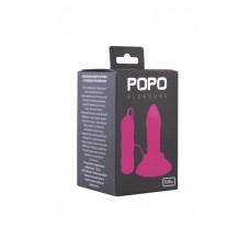 Анальный стимулятор с вибрацией на присоске PoPo Pleasure 11,9 см (розовая)