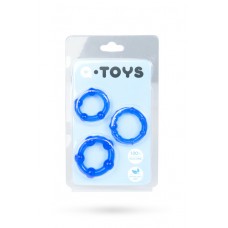 Набор эластичных эрекционных колец A-Toys (синие)