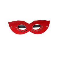 Красная маска из натуральной кожи