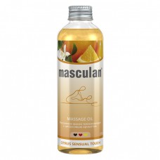 Тонизирующее массажное масло Masculan с цитрусовым ароматом , 200 мл.