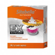 Стимулирующий презерватив-насадка с эластичными усиками Sitabella Extender "Жгучий мачо"