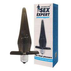 Вибро-втулка с узким кончиком Sex Expert, (12 см, дымчатый)