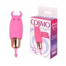 Мини-вибратор розовый для девушек Cosmo в виде чертика (6,4 см)